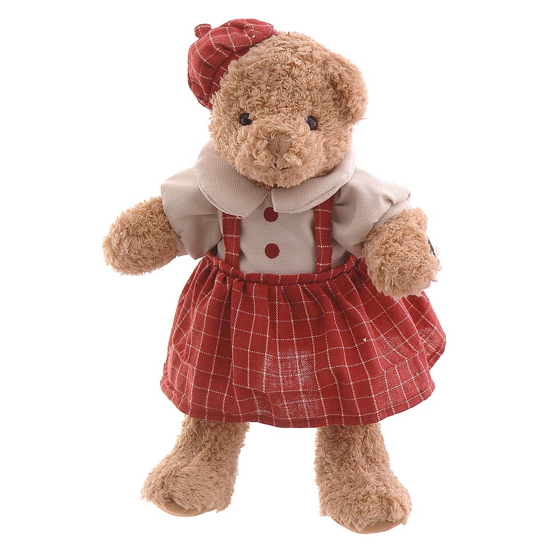 Kırmızı Elbiseli Ayıcık Peluş