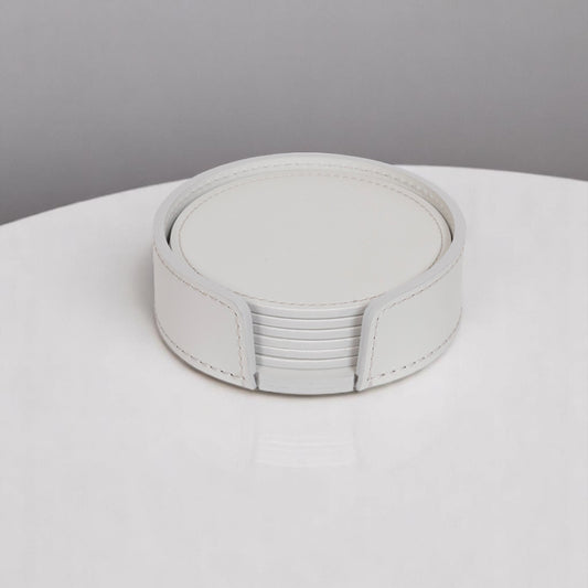 Acquerello Krem Deri 6'lı Bardak Altlığı2