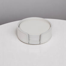 Görseli Galeri görüntüleyiciye yükleyin, Acquerello Krem Deri 6'lı Bardak Altlığı2