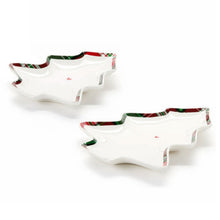 Görseli Galeri görüntüleyiciye yükleyin, Ağaç Şeklinde Kenarı Ekoseli Servis Tabağı