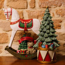 Görseli Galeri görüntüleyiciye yükleyin, Ayıcık Dekorlu Büyük Sallanan At Figürü V2