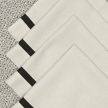 Görseli Galeri görüntüleyiciye yükleyin, Haan Siyah Marin Serisi 4 lü Amerikan Servis ve Peçete Seti