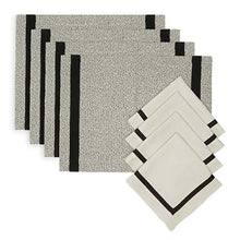 Görseli Galeri görüntüleyiciye yükleyin, Siyah Marin Serisi 4 lü Amerikan Servis ve Peçete Seti