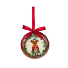 Görseli Galeri görüntüleyiciye yükleyin, Hediye Kutusu İçinde Ayıcık Dekorlu Yılbaşı Ağaç Süsü 4'lü V2