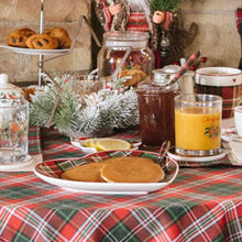 Görseli Galeri görüntüleyiciye yükleyin, Kalp Şeklinde Kenarı Ekoseli 2'li Servis Tabağı V4