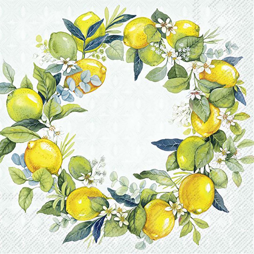 Limon Çelenkli Yemek Peçetesi