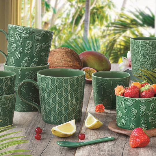Ananas Desenli Kaşıklı Dondurmalık