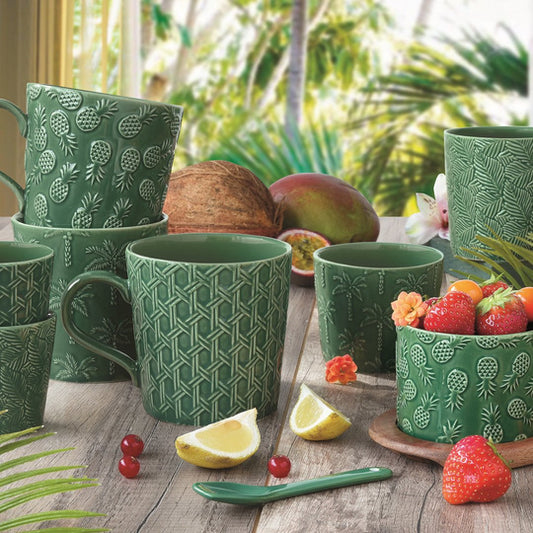 Ananas Desenli Kaşıklı Dondurmalık