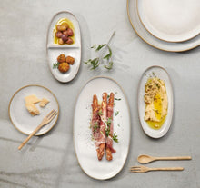 Görseli Galeri görüntüleyiciye yükleyin, Kum Rengi Oval Servis Tabağı 28,5x16 cm