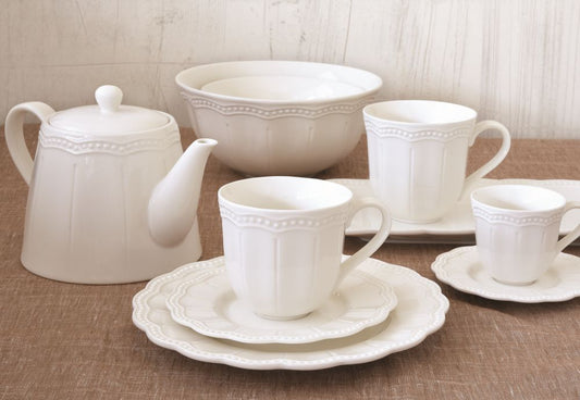 Elite White Çay Fincanı ve Tabağı