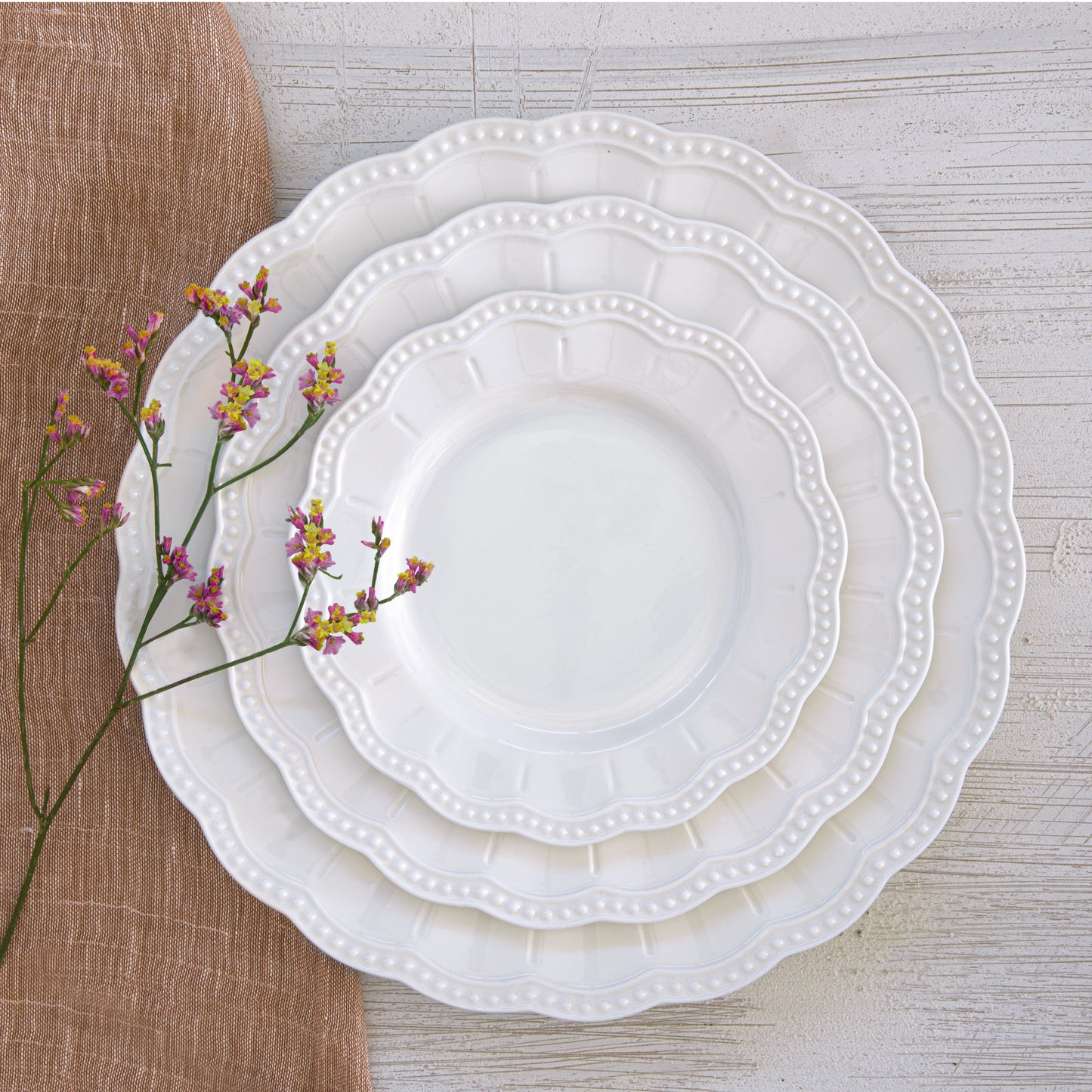 Elite White Ekmek Tabağı