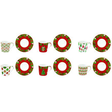 Görseli Galeri görüntüleyiciye yükleyin, Jingle Bells 6'Lı Türk Kahve Fincanı Seti
