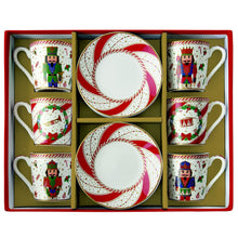 Görseli Galeri görüntüleyiciye yükleyin, Nutcracker Twist 6'Lı Türk Kahve Fincanı Seti