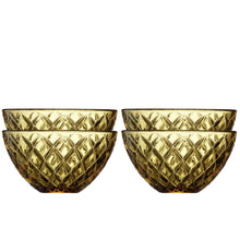 Görseli Galeri görüntüleyiciye yükleyin, 4'Lü Amber Cam Kase Seti