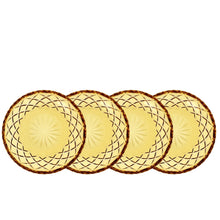 Görseli Galeri görüntüleyiciye yükleyin, 4'Lü Amber Cam Tabak Seti