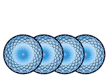 Görseli Galeri görüntüleyiciye yükleyin, 4'Lü Mavi Cam Tabak Seti