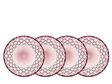 Görseli Galeri görüntüleyiciye yükleyin, 4'Lü Pembe Cam Tabak Seti