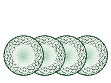 Görseli Galeri görüntüleyiciye yükleyin, 4'Lü Yeşil Cam Tabak Seti