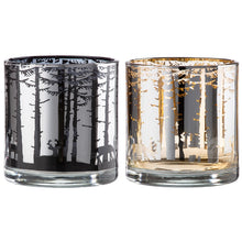 Görseli Galeri görüntüleyiciye yükleyin, Altın Orman ve Geyik Dekorlu Mumluk