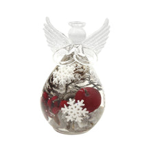 Görseli Galeri görüntüleyiciye yükleyin, Kırmızı Kokina ve Kar Taneli Cam Melek Dekor