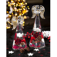 Görseli Galeri görüntüleyiciye yükleyin, Kırmızı Yılbaşı Süslü Cam Büyük Melek Dekor