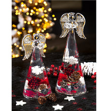 Görseli Galeri görüntüleyiciye yükleyin, Kırmızı Yılbaşı Süslü Cam Melek Dekor 20 cm
