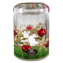 Görseli Galeri görüntüleyiciye yükleyin, Kırmızı ve Altın Yılbaşı Süslü Silindir Büyük Cam Mumluk
