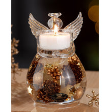 Görseli Galeri görüntüleyiciye yükleyin, Kozalaklı Altınlı Cam Melek Mumluk