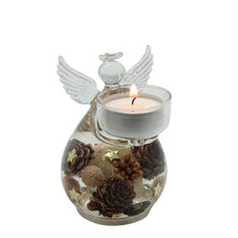 Görseli Galeri görüntüleyiciye yükleyin, Kozalaklı Altınlı Cam Melek Mumluk