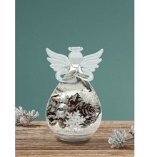 Görseli Galeri görüntüleyiciye yükleyin, Kozalak ve Kar Taneli Cam Melek Dekor
