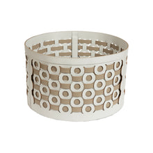 Görseli Galeri görüntüleyiciye yükleyin, Yuvarlak Açık Gri ve Vizon Deri Sepet 50 cm