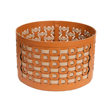 Görseli Galeri görüntüleyiciye yükleyin, Yuvarlak Vizon ve Taba Deri Sepet 50 cm