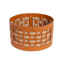 Görseli Galeri görüntüleyiciye yükleyin, Yuvarlak Vizon ve Taba Deri Sepet 40 cm