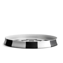 Görseli Galeri görüntüleyiciye yükleyin, Damier Siyah Beyaz Damalı Yuvarlak Dekoratif Servis Tabağı