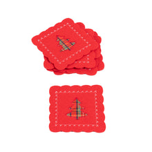 Görseli Galeri görüntüleyiciye yükleyin, 6'Lı Kırmızı Keçe Bardak Altlığı