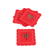 Görseli Galeri görüntüleyiciye yükleyin, 6'Lı Kırmızı Keçe Bardak Altlığı