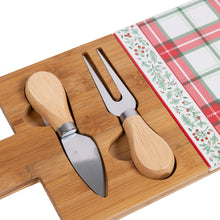 Görseli Galeri görüntüleyiciye yükleyin, Beyaz Ekose Bıçaklı Peynir Tahtası