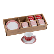 Görseli Galeri görüntüleyiciye yükleyin, Kırmızı 6'Lı Türk Kahve Fincanı Seti