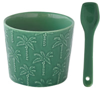 Görseli Galeri görüntüleyiciye yükleyin, Palmiye Ağaç Desenli Kaşıklı Dondurmalık