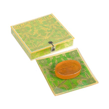 Görseli Galeri görüntüleyiciye yükleyin, Luxuria Desenli Cam Tabak Altlıklı Katı Sabun Seti