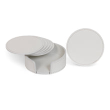 Görseli Galeri görüntüleyiciye yükleyin, Acquerello Krem Deri 6'lı Bardak Altlığı