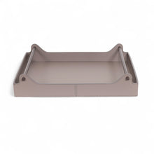 Görseli Galeri görüntüleyiciye yükleyin, Koyu Gri Deri Kulplu Tepsi