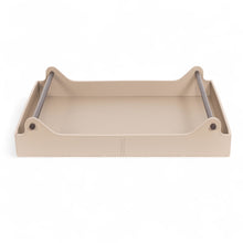 Görseli Galeri görüntüleyiciye yükleyin, Vizon Deri Kulplu Tepsi