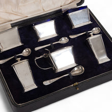 Görseli Galeri görüntüleyiciye yükleyin, 19. Yüzyıl Orijinal Kutusunda Sheffield İngiliz Üretimi 9 Parça Som Gümüş Baharatlık Takımı 2