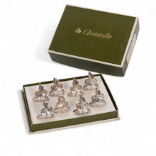 Görseli Galeri görüntüleyiciye yükleyin, Christofle Orijinal Kutusunda 20. Yüzyıl Üretimi 8 Adet Yaprak Desenli İsimlik