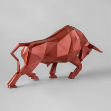 Görseli Galeri görüntüleyiciye yükleyin, Metalik Kırmızı Boğa Heykeli V2