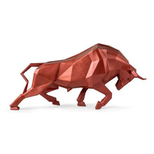 Görseli Galeri görüntüleyiciye yükleyin, Metalik Kırmızı Boğa Heykeli