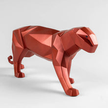 Görseli Galeri görüntüleyiciye yükleyin, Metalik Kırmızı Panter Heykeli V2