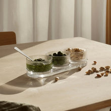 Görseli Galeri görüntüleyiciye yükleyin, Pilastro Şeffaf Cam 4 Parça Sunum Kasesi