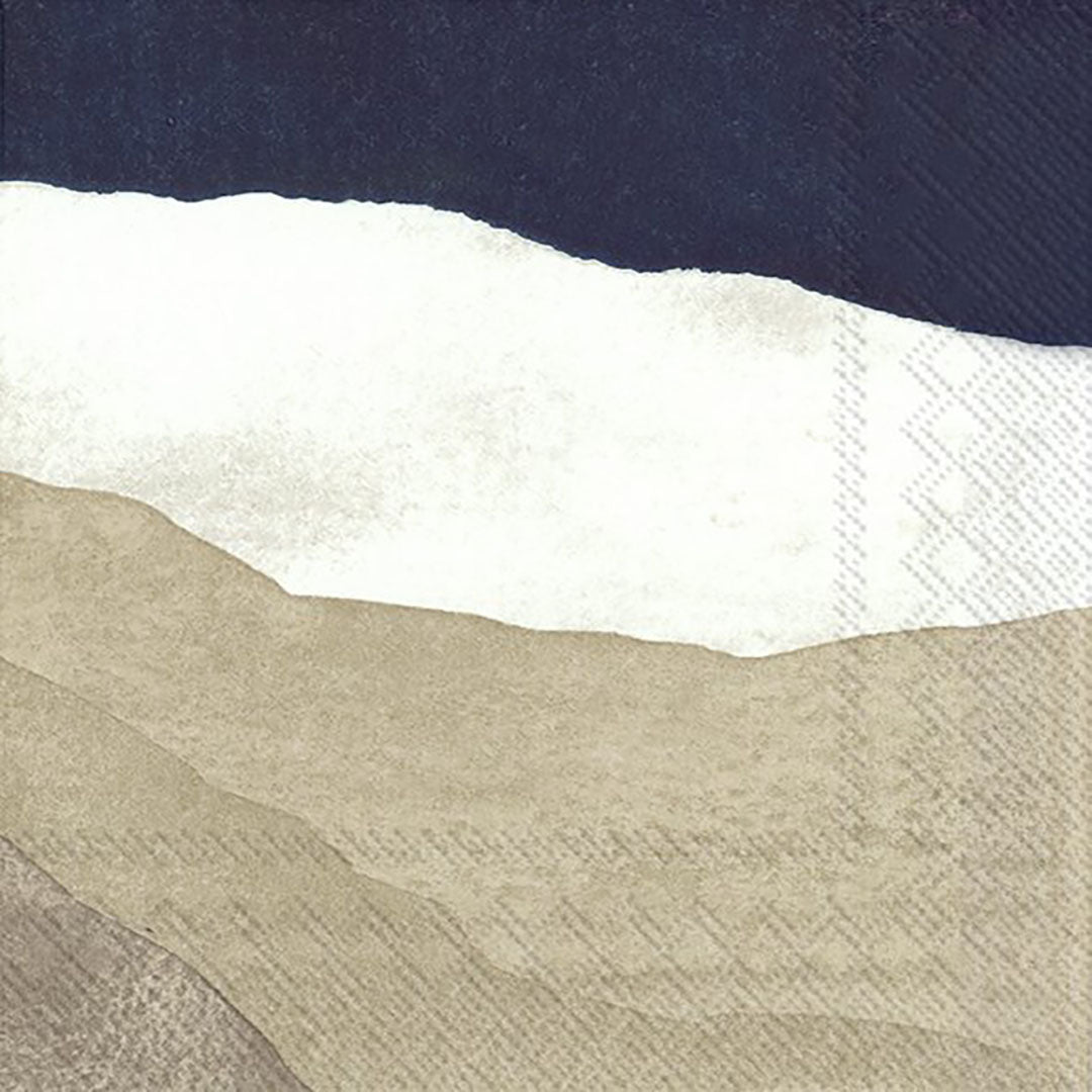 Siyah Beyaz Bej Desenli Yoiku Kokteyl Peçete